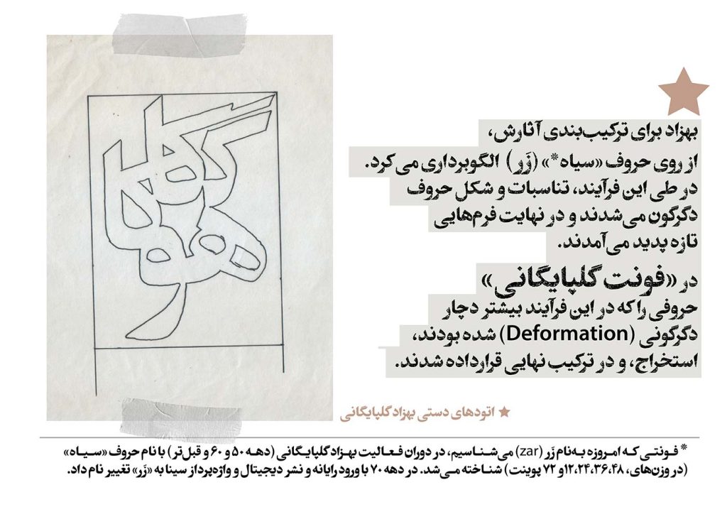 6 فونت گلپایگانی